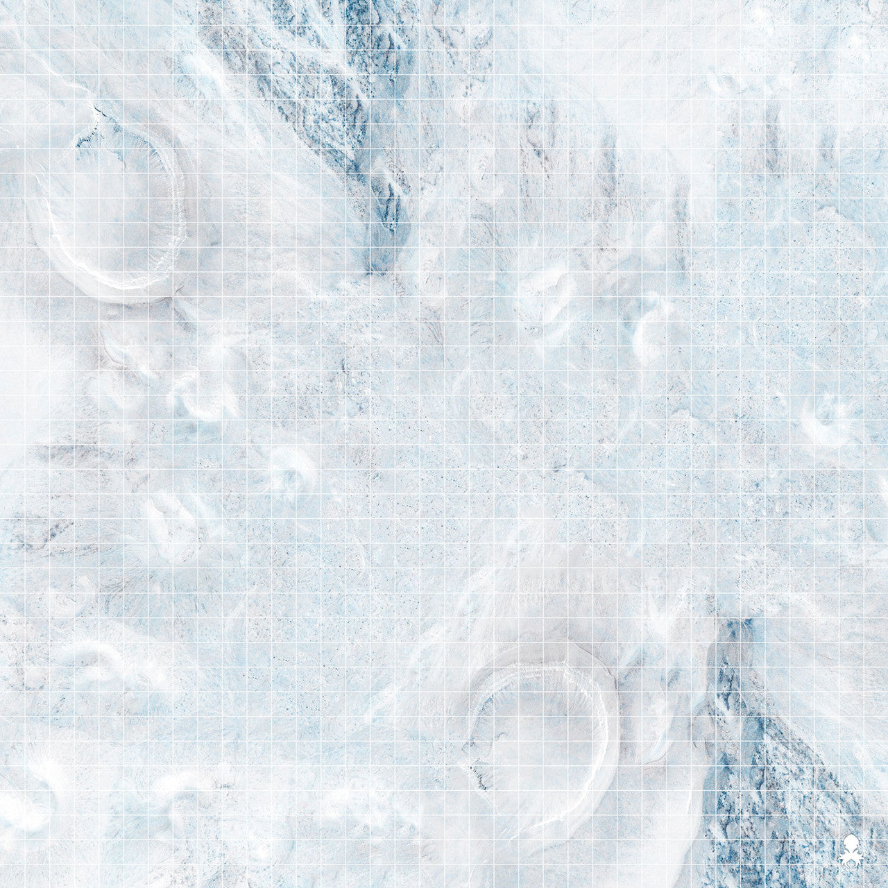 Kraken Dice RPG Encounter Map Quick Mat- Frozen Snow Field 36"x36"